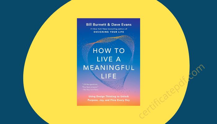 how to live a meaningful life bill burnett pdf